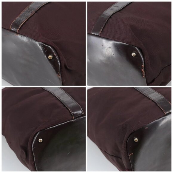 GUCCI Bamboo Hand Bag Nylon Brown Silver 002 2854 0412 5 Auth bs20650 - Picture 14 of 16